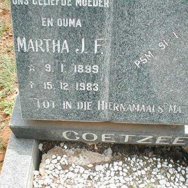COETZEE Martha J.F. 1899-1983