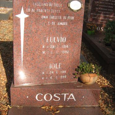 COSTA Fulvio 1914-1992 &amp; Iole 1919-1999