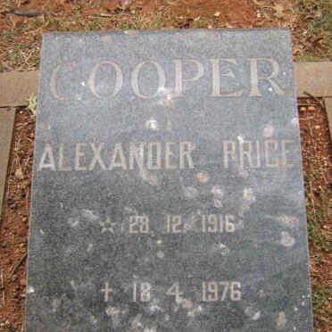 COOPER Alexander Price 1916-1976