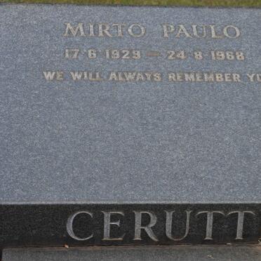 CERUTTI Mirto Paulo 1929-1968