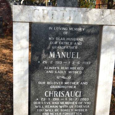 CRETIKOS Manuel 1919-1993 &amp; Chrisaugi PERANDONAKIS 1918-2003