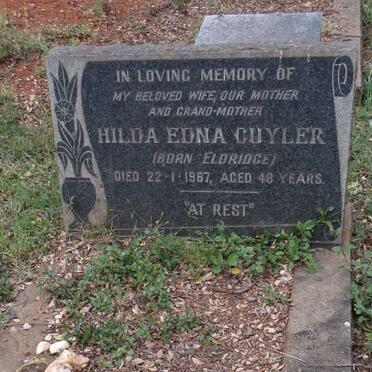 CUYLER Hilda Edna nee ELDRIDGE -1967