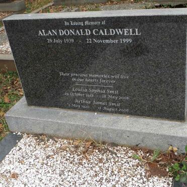 CALDWELL Alan Donald 1939-1999 :: SMIT Arthur James 1920-2006 &amp; Louisa Sophia 1917-2006