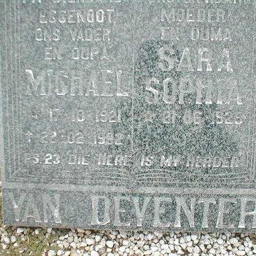 DEVENTER Michael, van 1921-1992 &amp; Sara Sophia 1925-