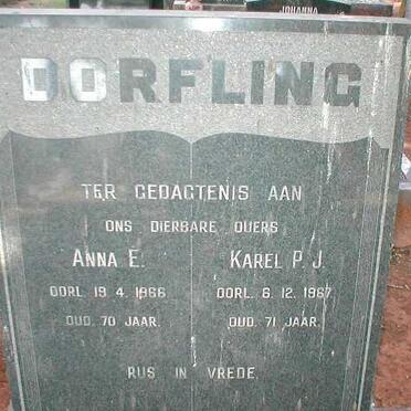 DORFLING Karel P.J. 1896-1967 &amp; Anna E. 1896-1966