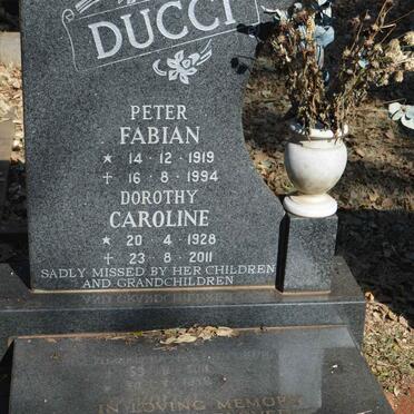 DUCCI Peter Fabian 1919-1994 &amp; Dorothy Caroline 1928-2011