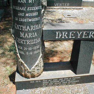 DREYER Catharina Maria Gertruda 1892-1960