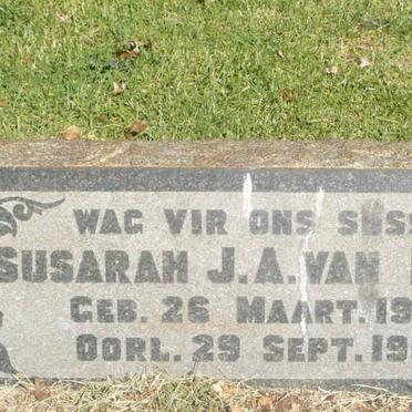 EEDEN Susarah J.A., van 1954-1954