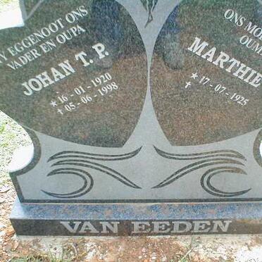 EEDEN Johan T.P., van 1920-1998 &amp; Mathie C. 1925-