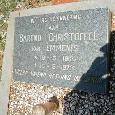 EMMENIS Barend Christoffel, van 1913-1973