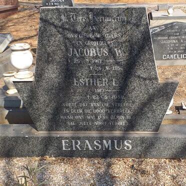 ERASMUS Jacobus W. 1917-1980 & Esther L. 1917-1980