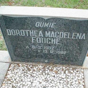 FOUCHE Dorothea Magdalena 1902-1982
