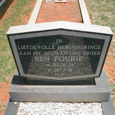 FOURIE Ben 1937-1981