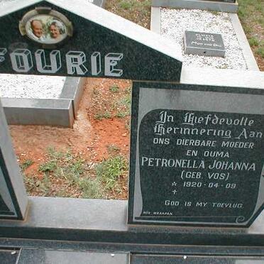 FOURIE Petronella Johanna nee VOS 1920-