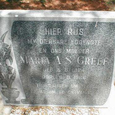 GREEF Maria A.S. 1924-1966