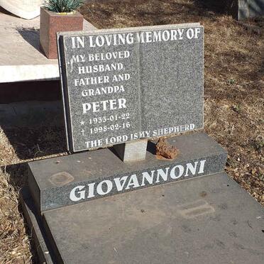 GIOVANNONI Peter 1933-1998