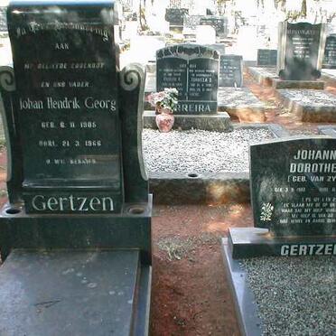 GERTZEN Johan Hendrik Georg 1905-1966 &amp; Johanna Dorothea VAN ZYL 1903-1994