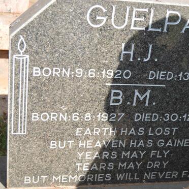 GUELPA H.J. 1920-1998 &amp; B.M. 1927-1998