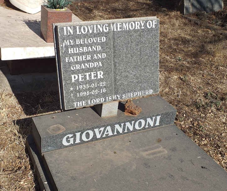 GIOVANNONI Peter 1933-1998