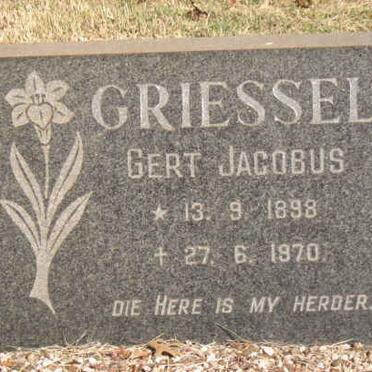 GRIESSEL Gert Jacobus 1898-1970