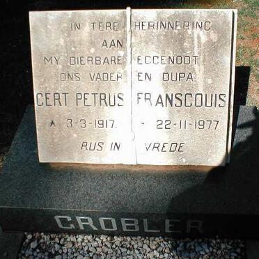 GROBLER Gert Petrus Franscouis 1917-1977