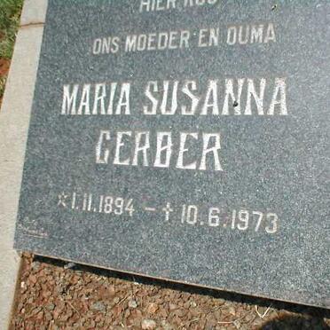 GERBER Maria Susanna 1894-1973