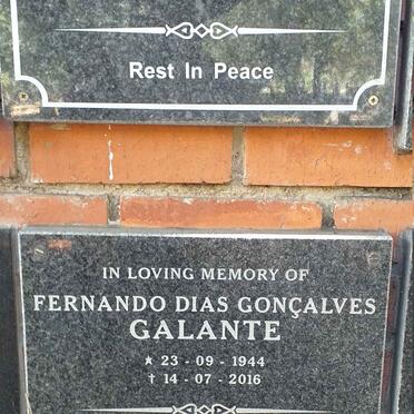 GALANTE Fernando Dias Goncalves 1944-2016