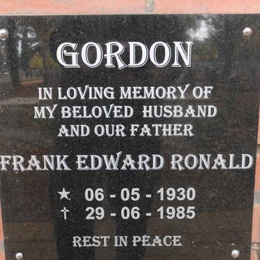 GORDON Frank Edward Ronald 1930-1985