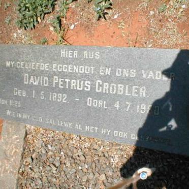 GROBLER David Petrus 1892-1960
