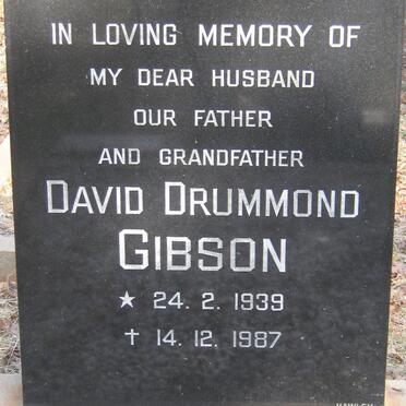 GIBSON David Drummond 1939-1987