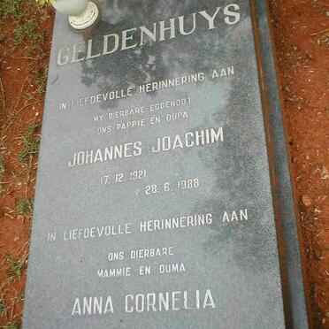 GELDENHUYS Johannes Joachim 1921-1988 &amp; Anna Cornelia 1925-2000