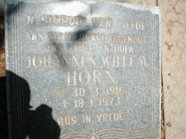HORN Johannes Willem 1916-1973