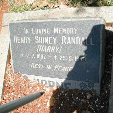 HORNE Henry Sidney Randall 1897-1973