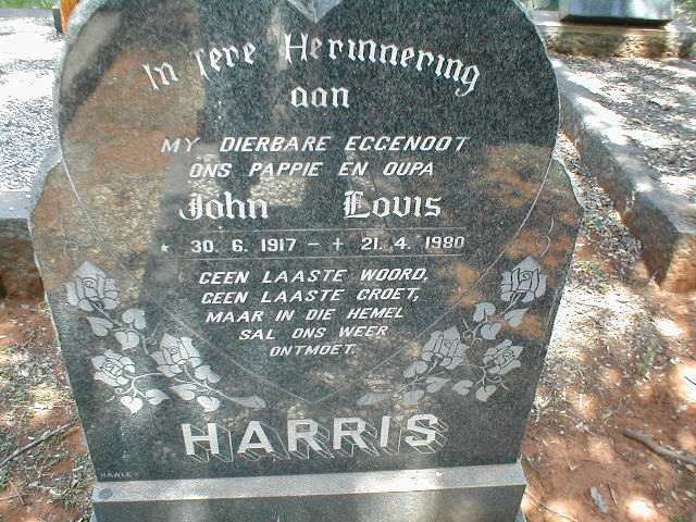HARRIS John Louis 1917-1980