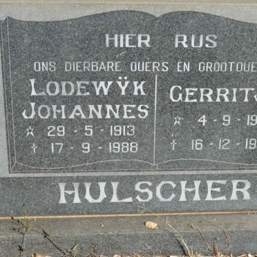 HULSCHER Lodewyk Johannes 1913-1988 &amp; Gerritje 1913-1988