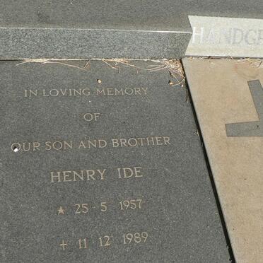 HANDGRAAF Henry Ide 1957-1989