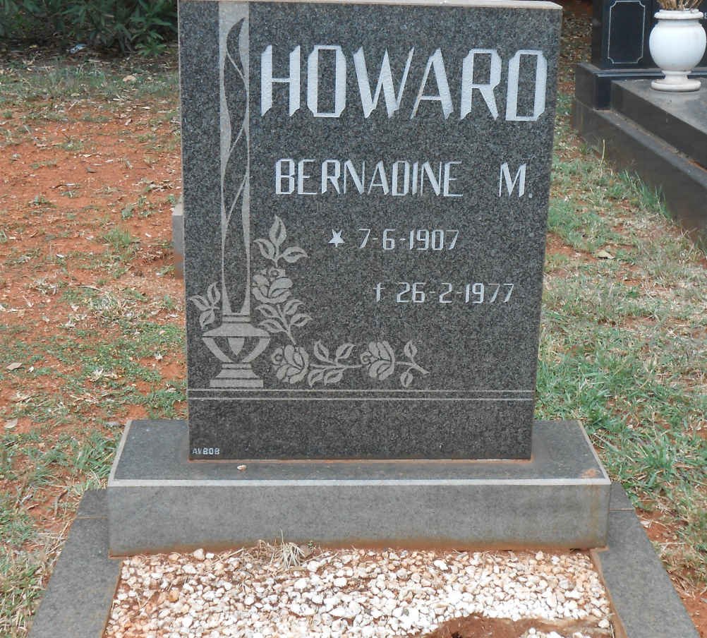 HOWARD Bernadine M. 1907-1977