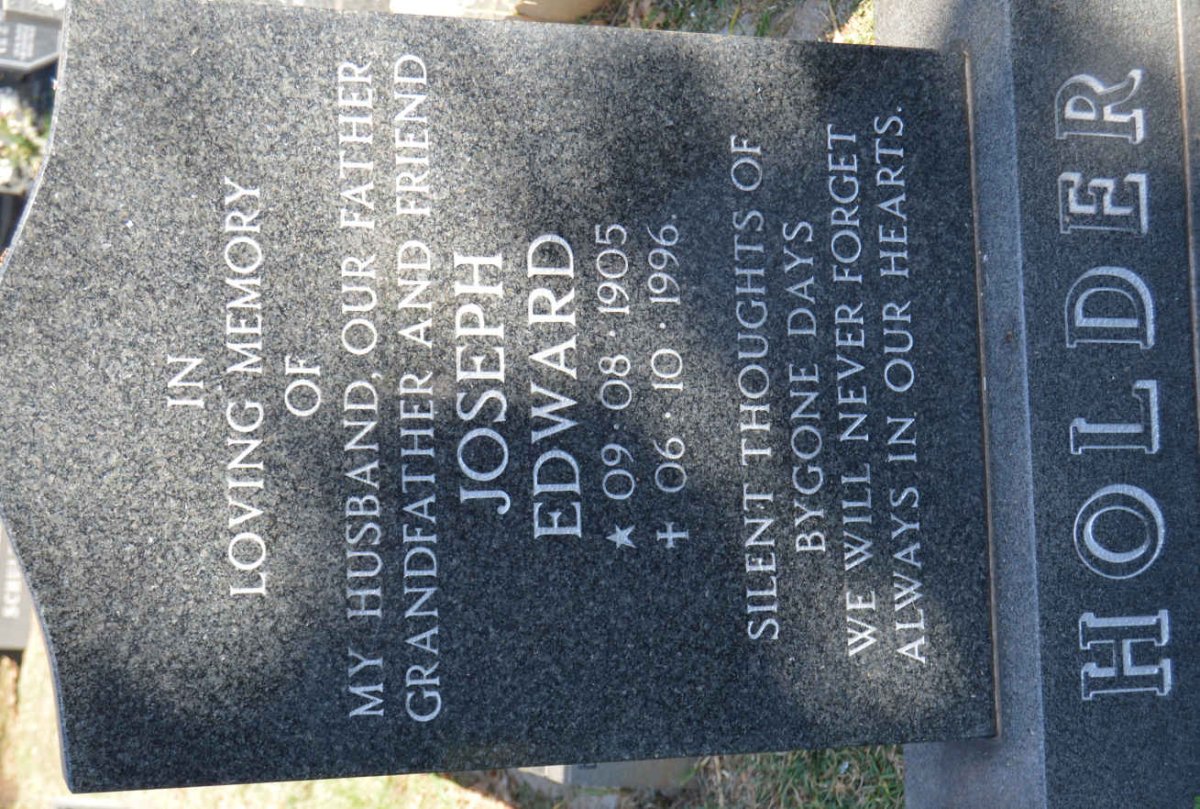 HOLDER Joseph Edward 1905-1996