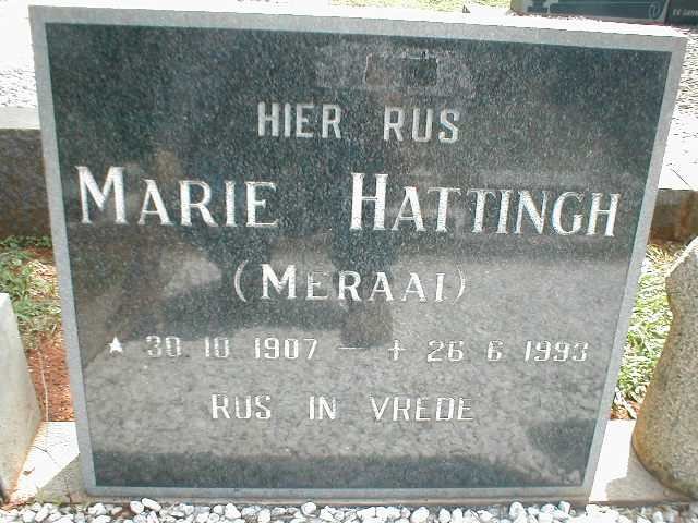 HATTINGH Marie 1907-1993