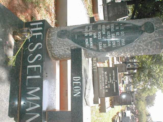 HESSELMAN Deon 1958-1977
