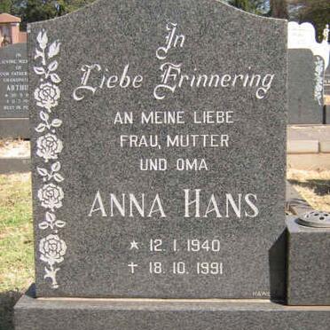 HANS Anna 1940-1991