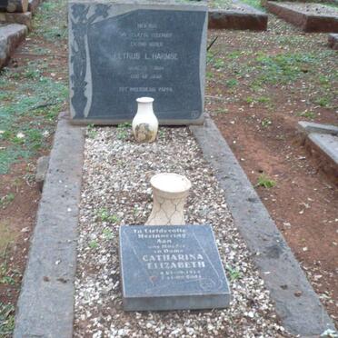 HARMSE Petrus L. -1954 &amp; Catharina Elizabeth 1914-2004