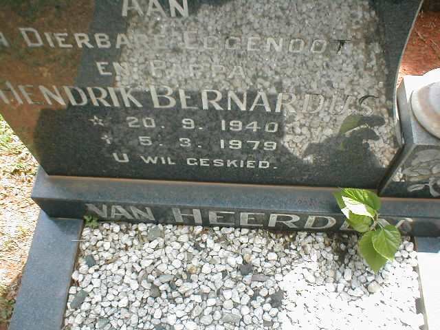 HEERDEN Hendrik Bernardus, van 1940-1979