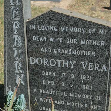 HEPBURN Dorothy Vera 1921-1983