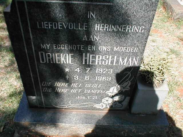 HERSELMAN Drieke 1923-1969