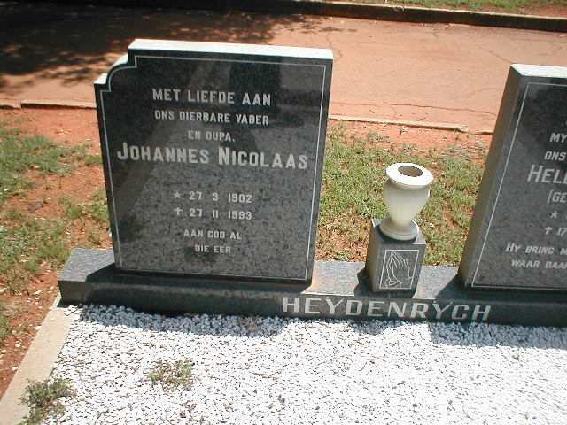 HEYDENRYCH Johannes Nicolaas 1902-1993