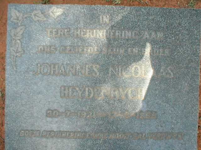 HEYDENRYCH Johannes Nicolaas 1931-1959