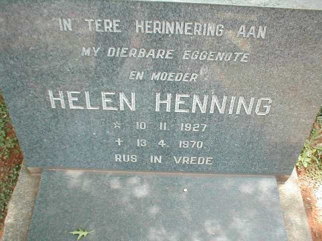 HENNING Helen 1927-1970