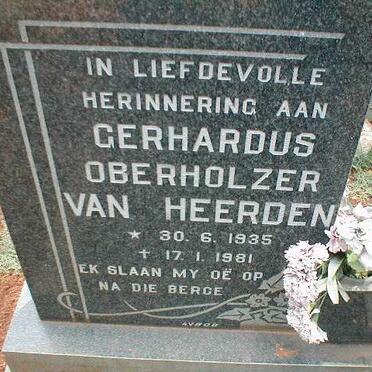 HEERDEN Gerhardus Oberholzer, van 1935-1981