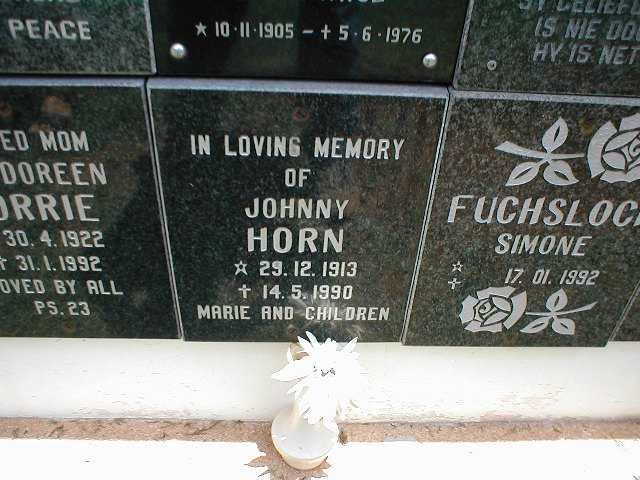 HORN Johnny 1913-1990